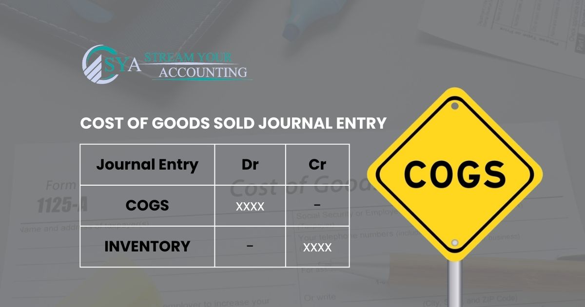 Cost of Goods Sold Journal Entry